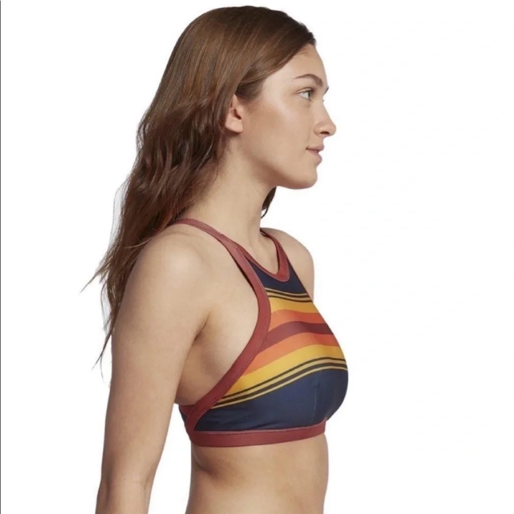 ☀️HURLEY☀️ QD MRITM HIGH NECK RIB MOD SURF BOTTOM BIKINI SET